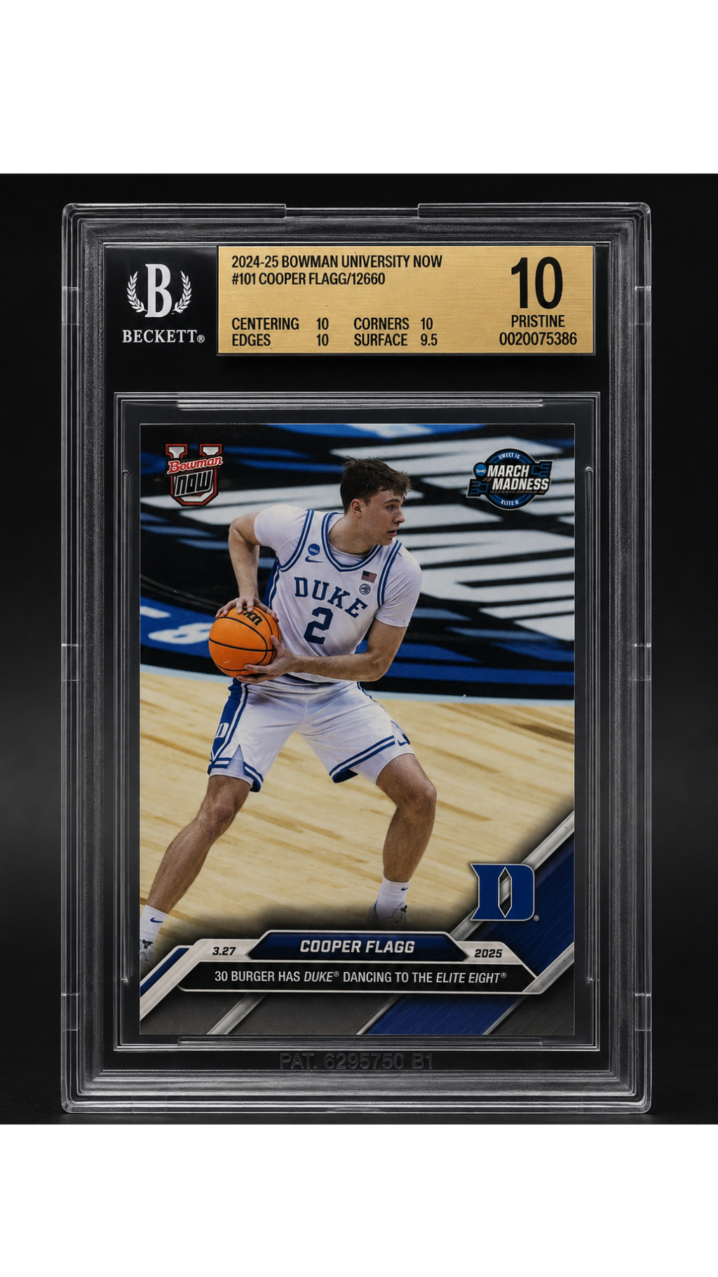 BGS Graded 2024-25 Bowman University Duke #101
