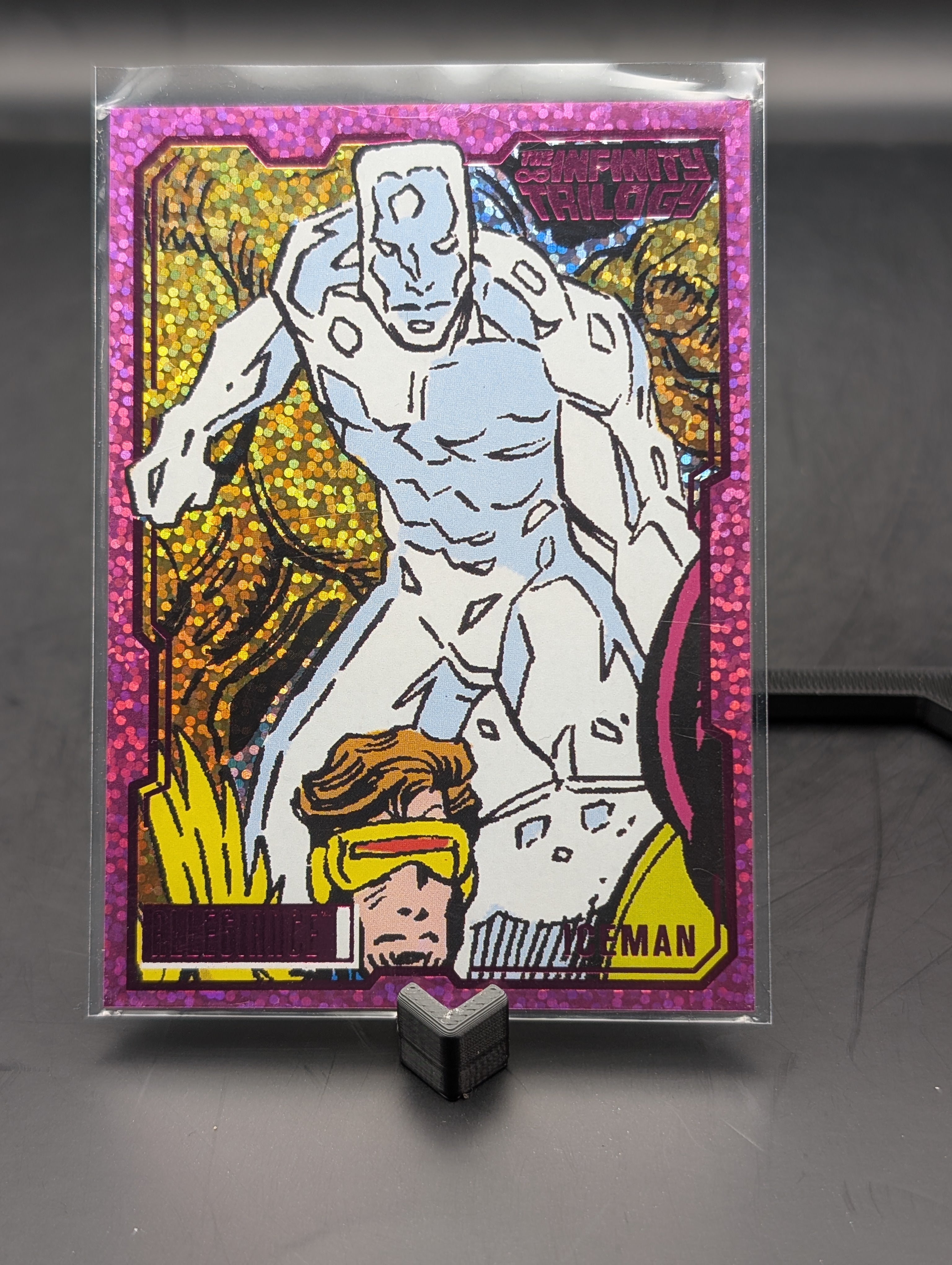 iceman megenta glitter trading card #190/199