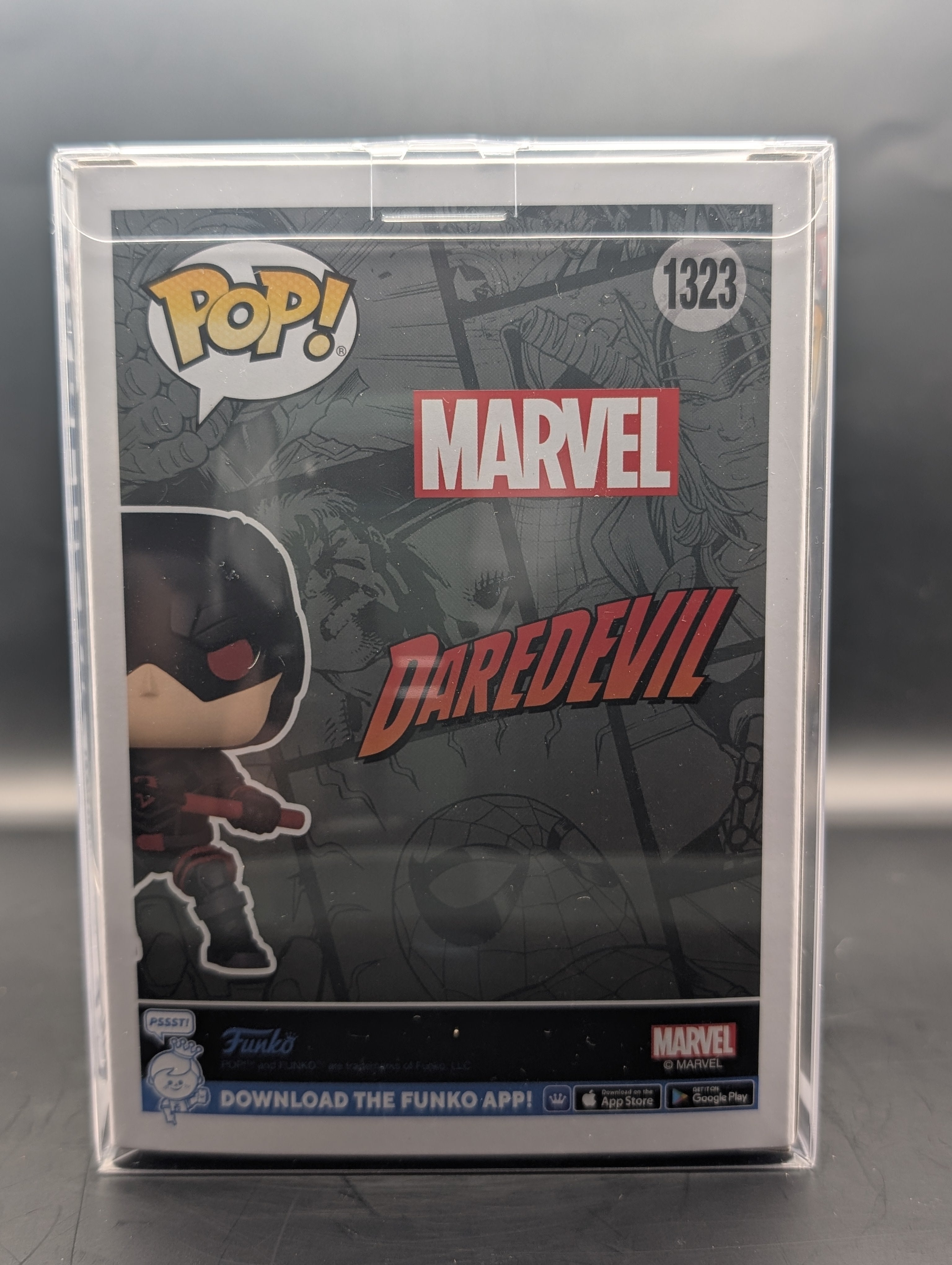 Daredevil Entertainment earth exclusive black suit Funko pop