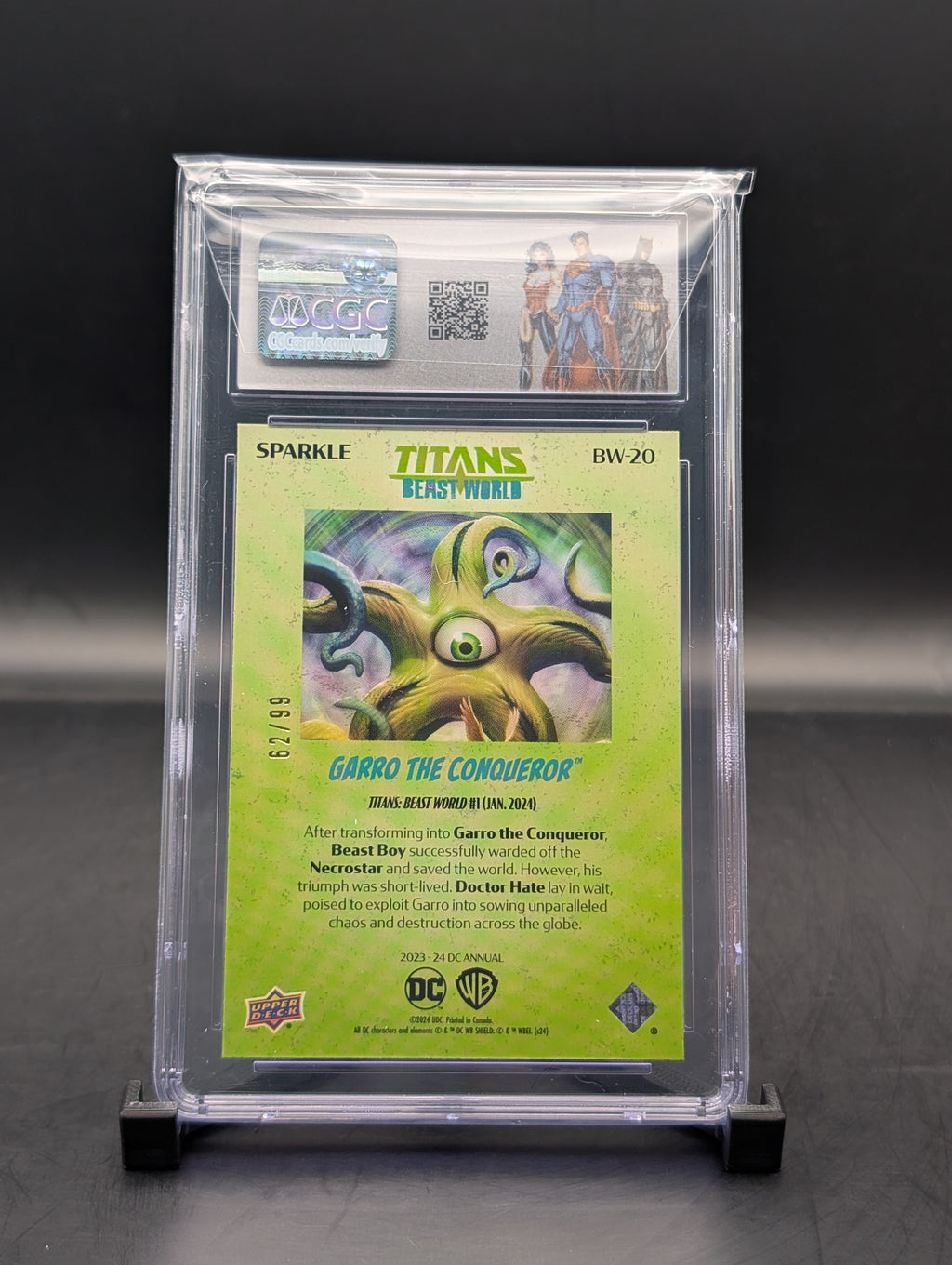 DC Annual Upper deck Garro the Conqueror #BW-20 62/99 CGC 10
