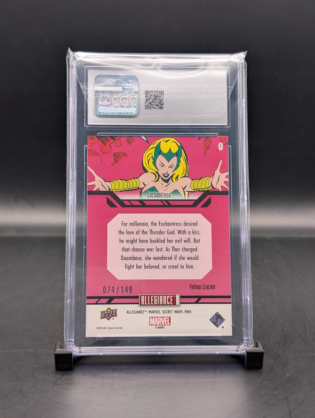 Enchantress Upper Deck #9 Yellow Crackle #74/149 cgc 10