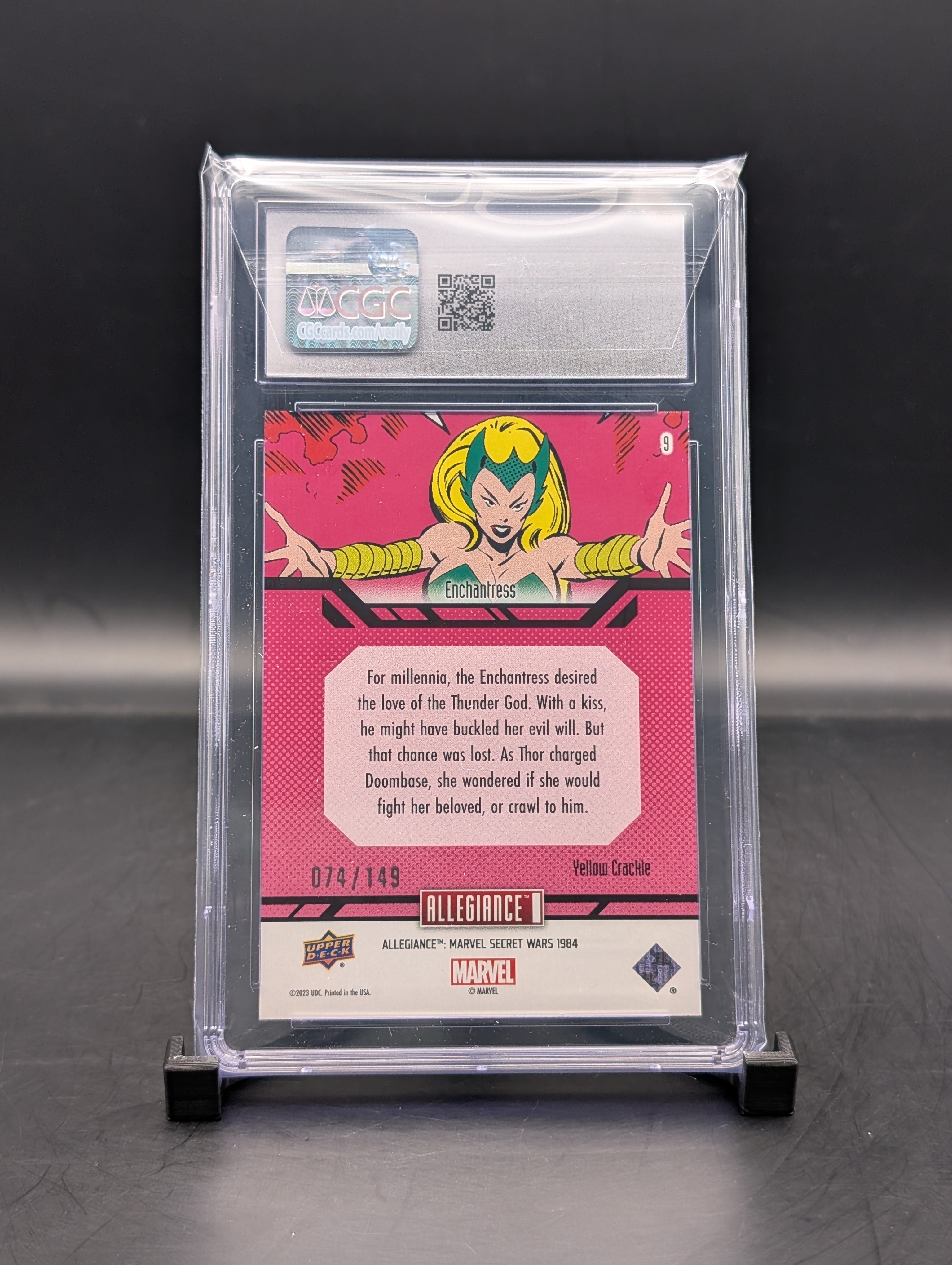 Enchantress Upper Deck #9 Yellow Crackle #74/149 cgc 10