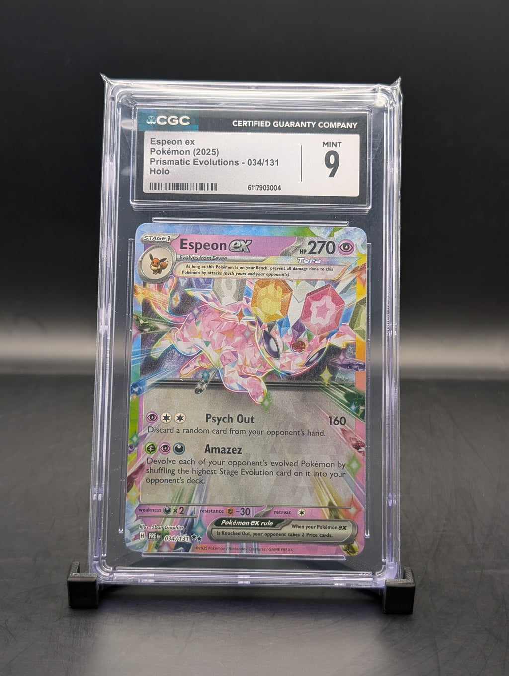 Pokémon Espeon EX Holo CGC 9