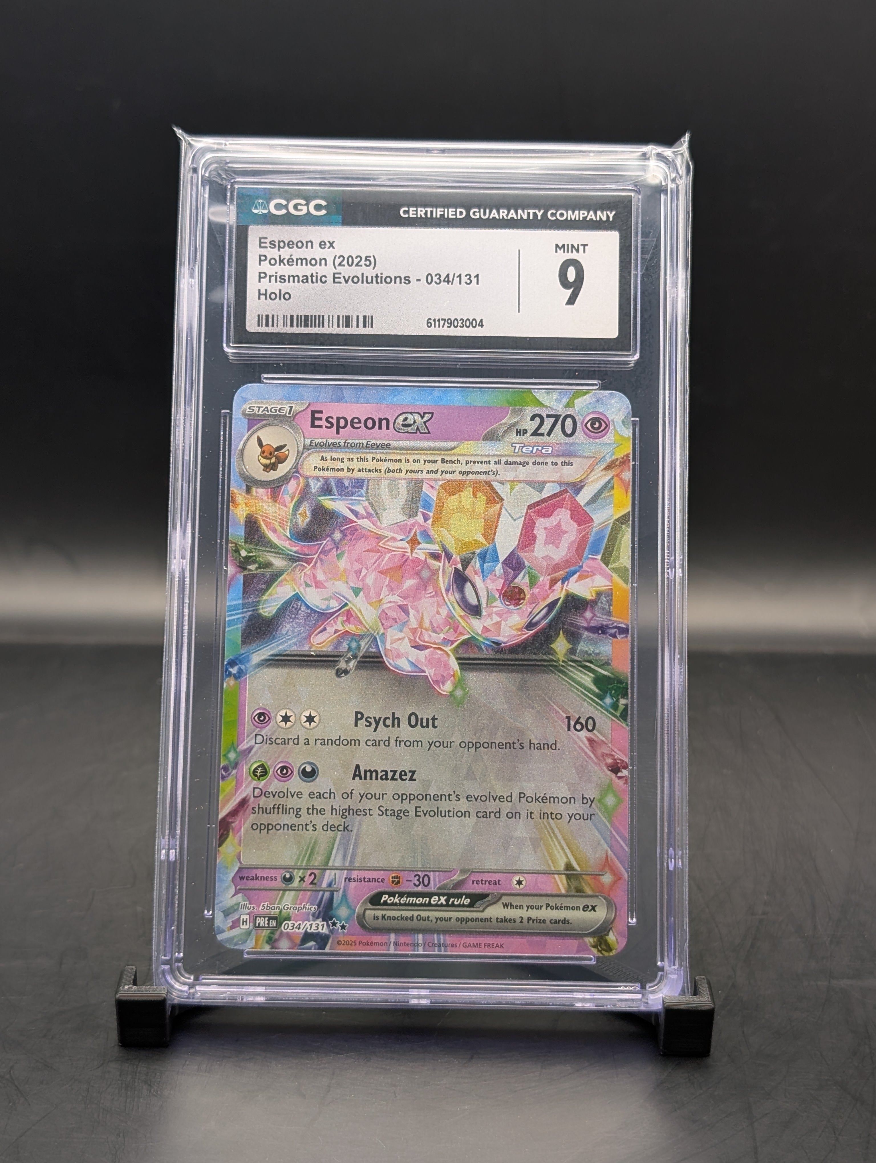 Pokémon Espeon EX Holo CGC 9