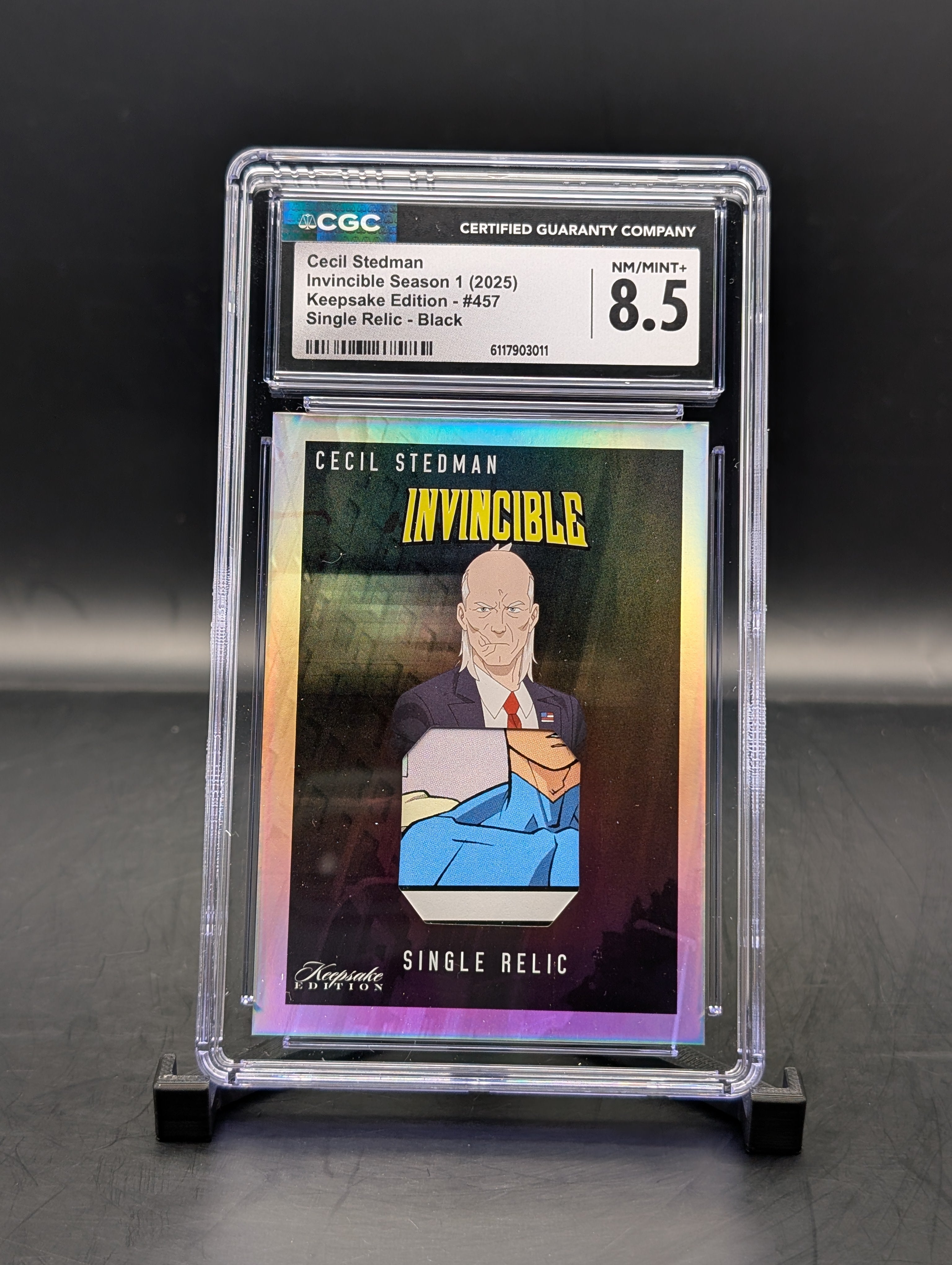 Keepsake Invincible Cecil Stedman #457 Single Relic - Black CGC 8.5
