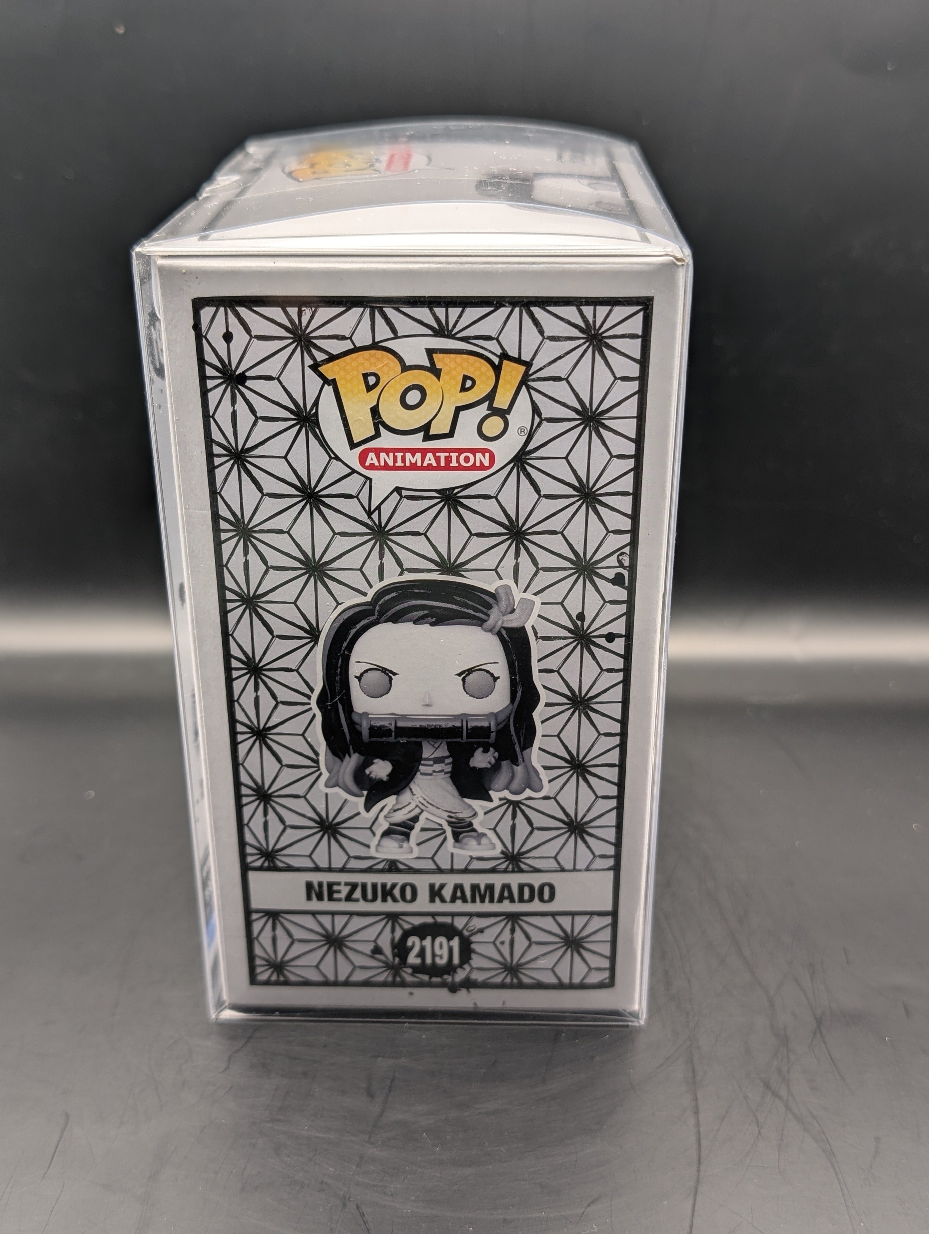 black and white nezuko kamado funko pop