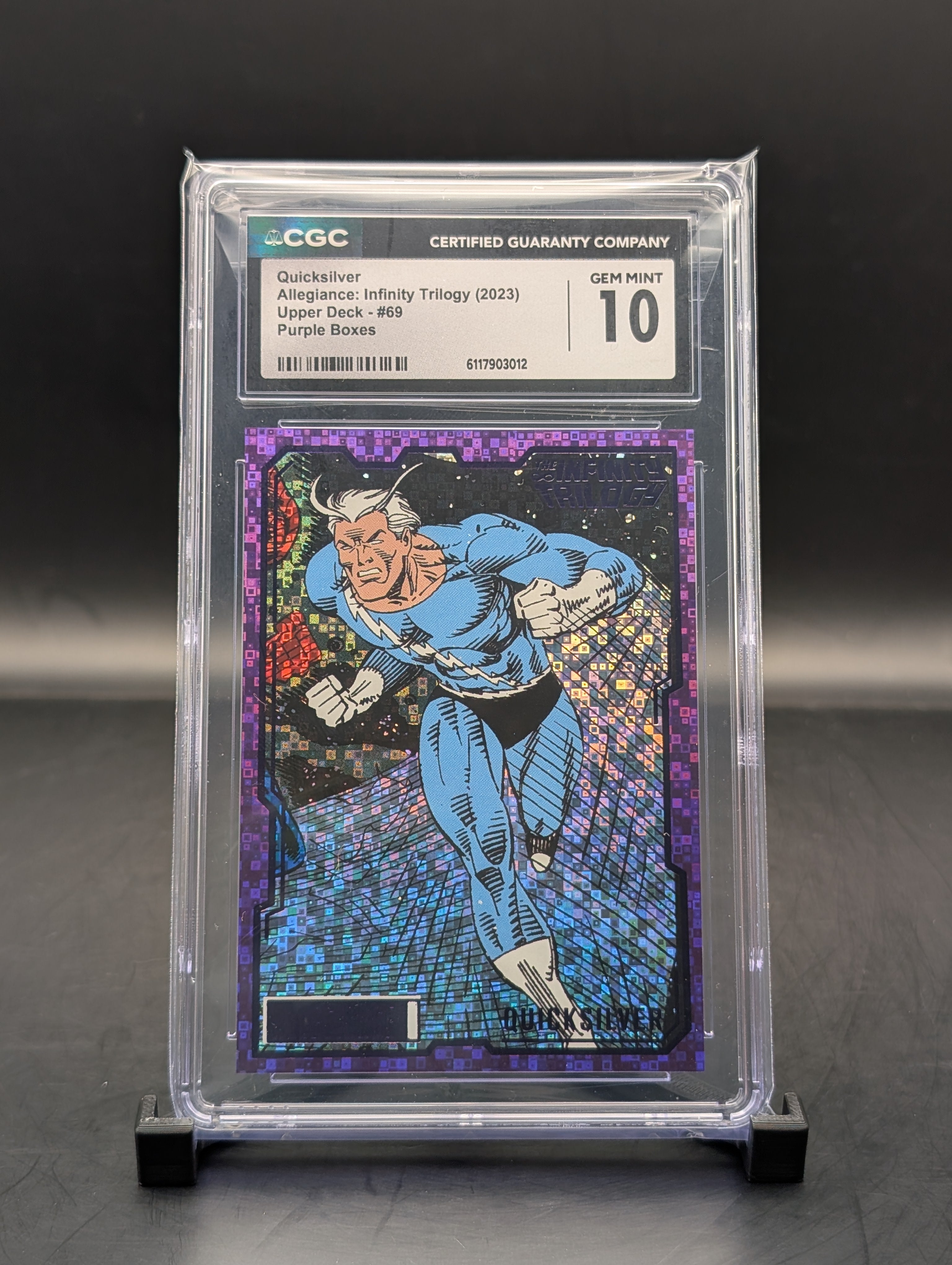 Quicksilver Upper Deck #69 Purple Boxes #77/99 cgc 10