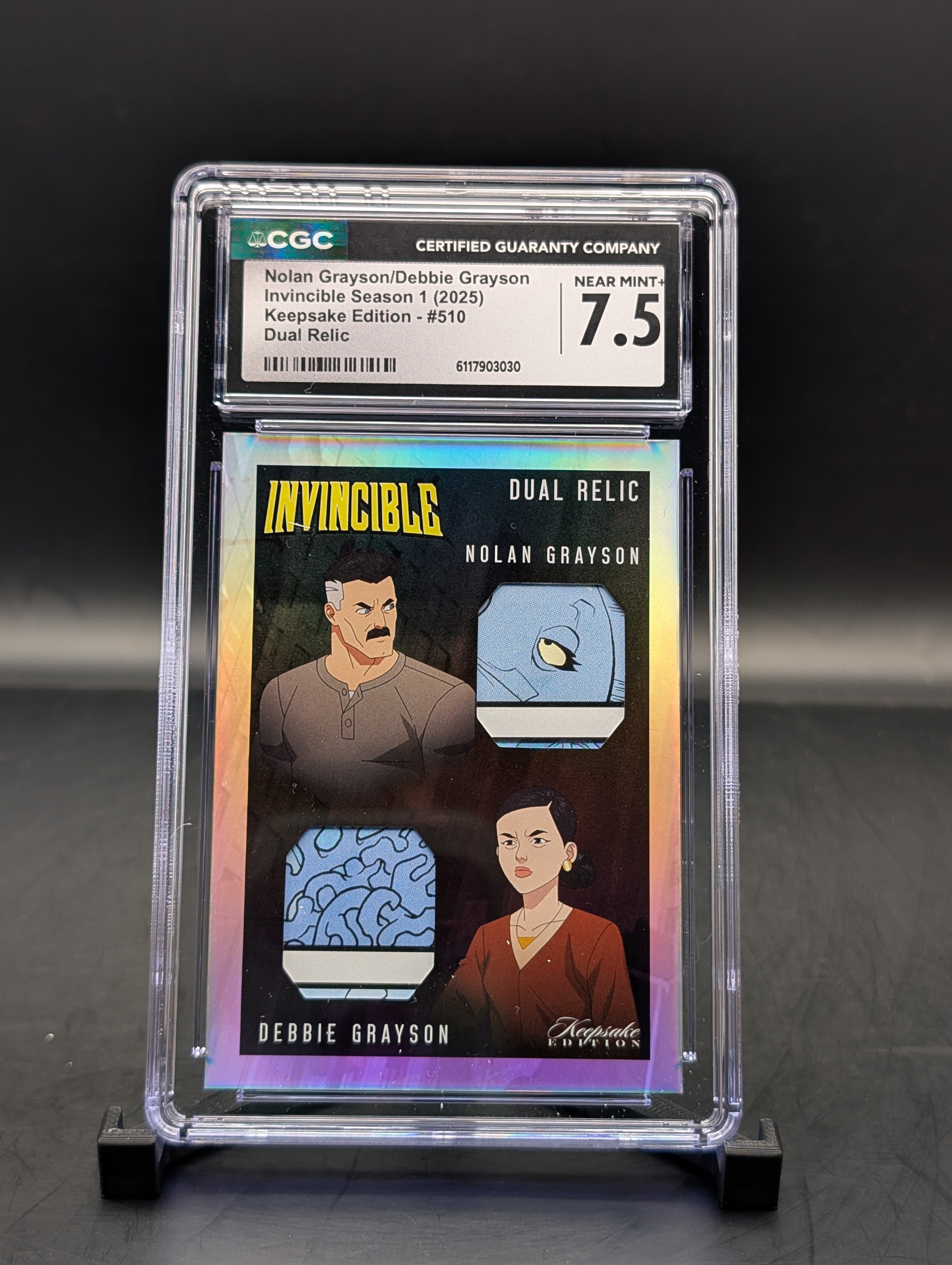 Keepsake Invincible Nolan Grayson/Debbie Grayson #510 Dual Relic CGC 7.5