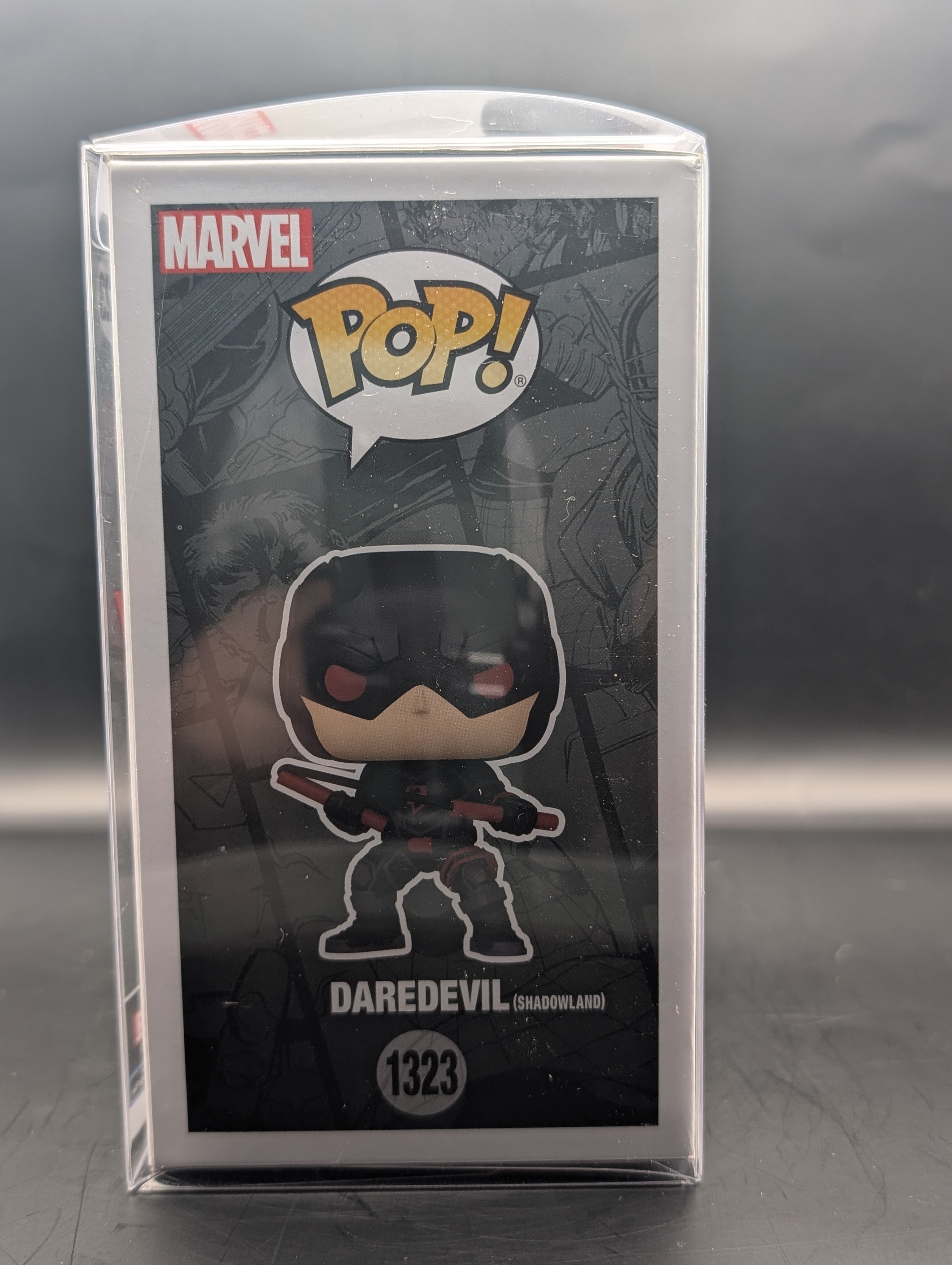 Daredevil Entertainment earth exclusive black suit Funko pop