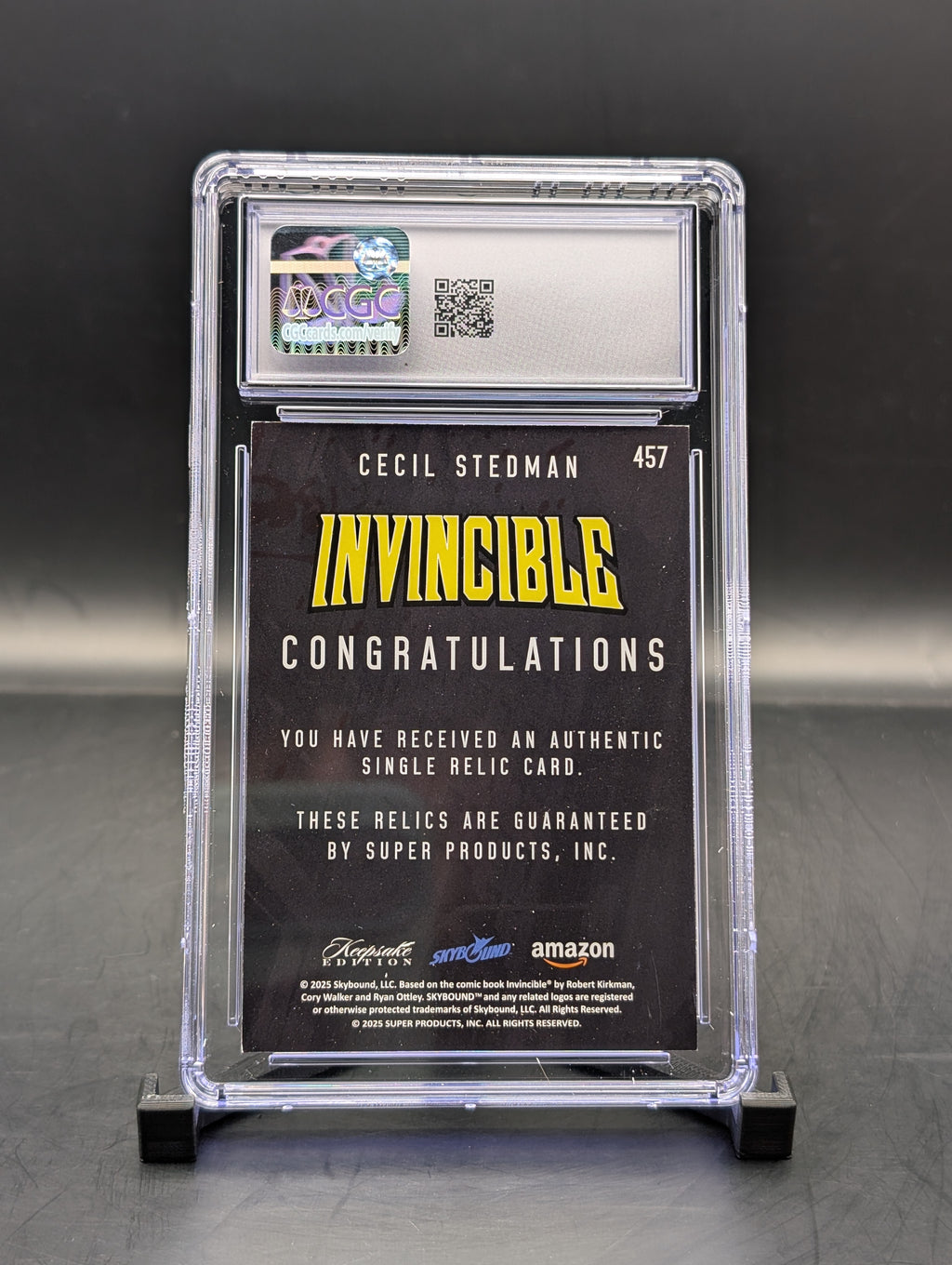 Keepsake Invincible Cecil Stedman #457 Single Relic - Black CGC 8.5