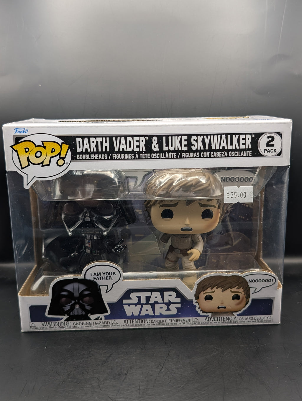 Darth Vader and Luke Skywalker Funko Pop