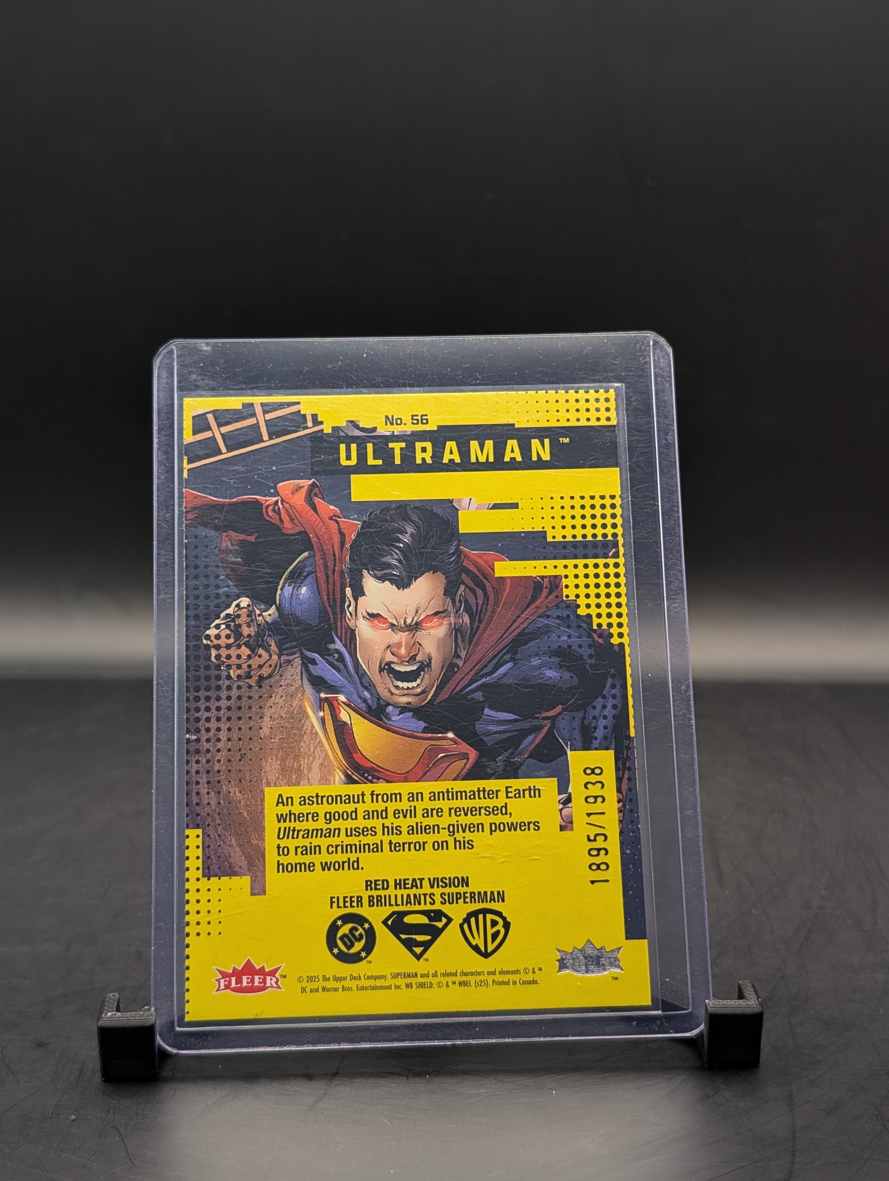 ultraman red heat vision trading card 1895/1938