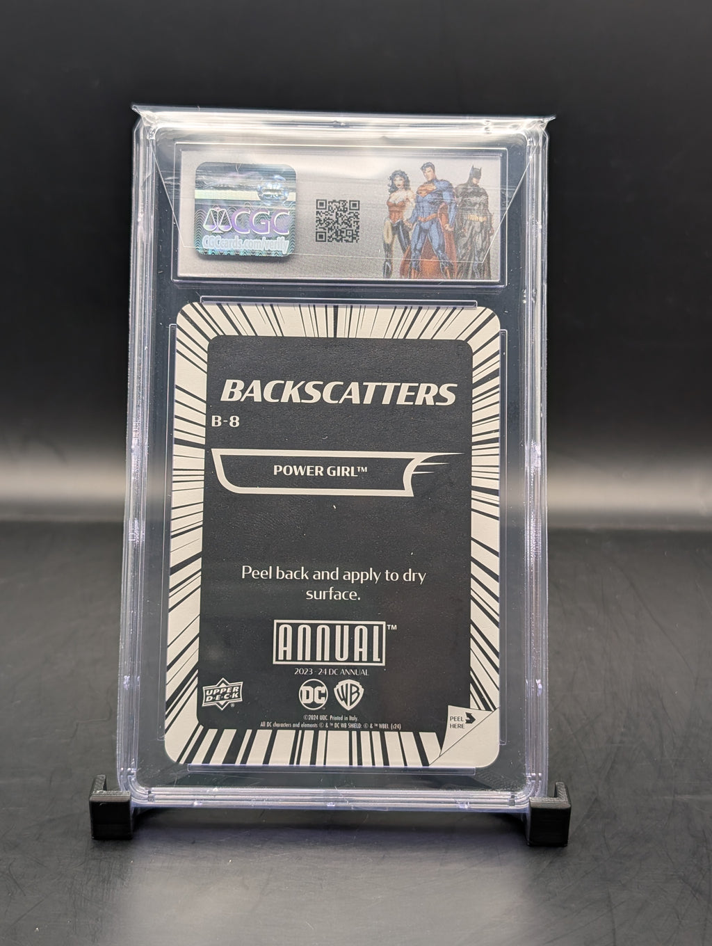 DC Annual Upper deck Power Girl #B-8 Backscatters CGC 10
