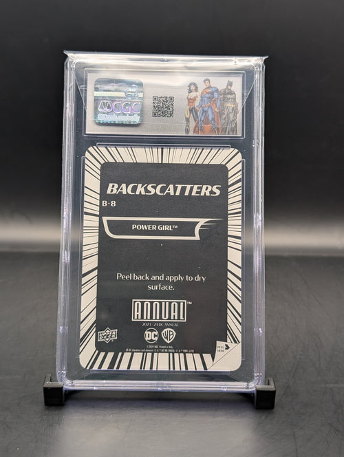 DC Annual Upper deck Power Girl #B-8 Backscatters CGC 10