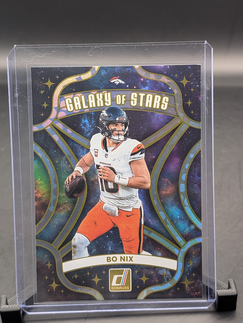 Panini "Broncos" Bo Nix Galaxy of stars holo card