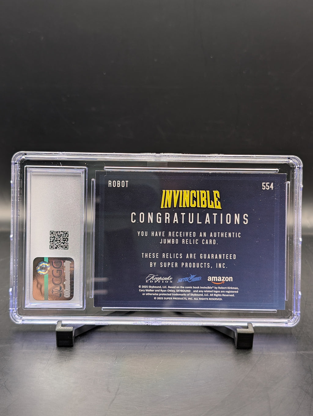 Keepsake Invincible Robot #554 Jumbo Relic - Black CGC 8.5