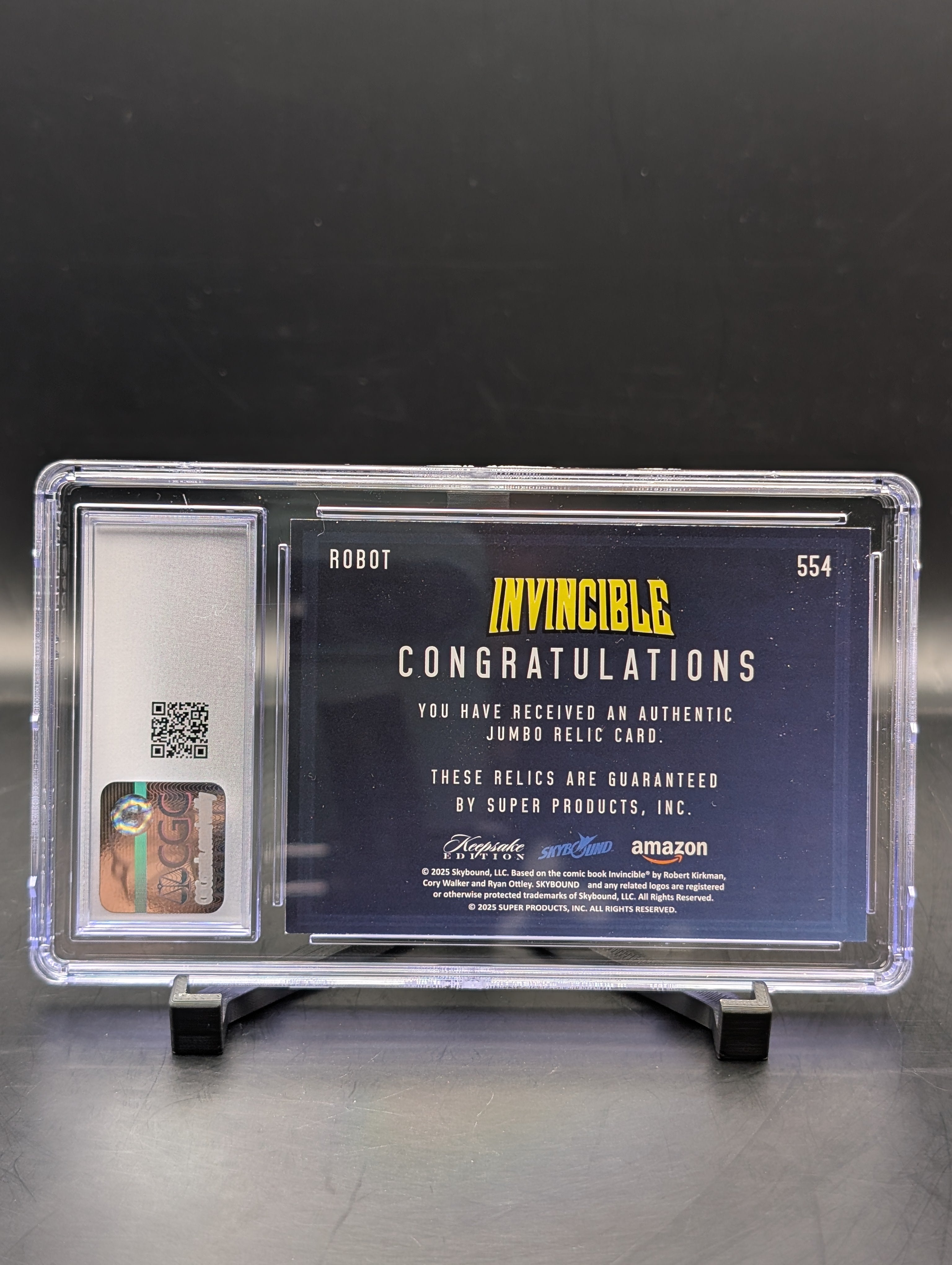 Keepsake Invincible Robot #554 Jumbo Relic - Black CGC 8.5