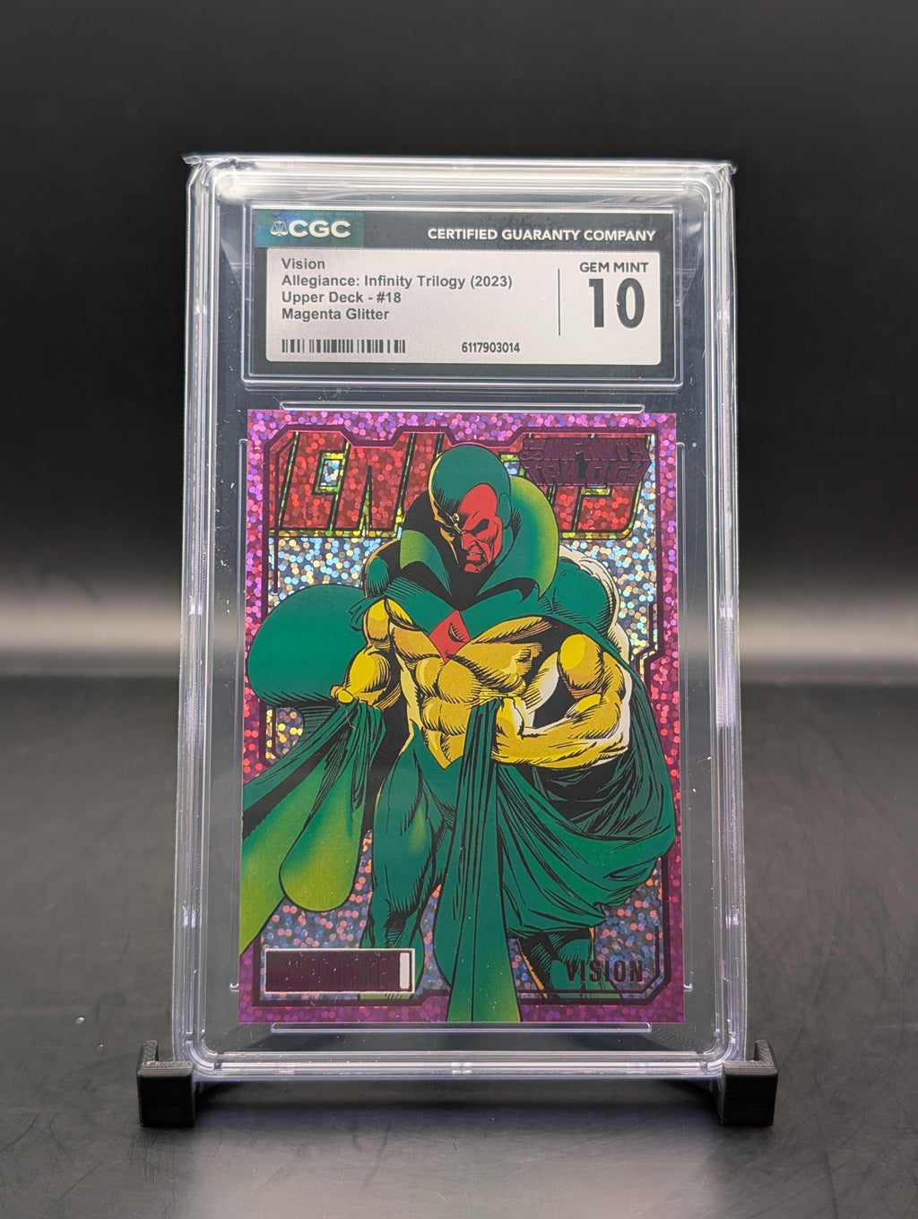 Vision Upper Deck #18 Magenta Glitter #160/199 cgc 10