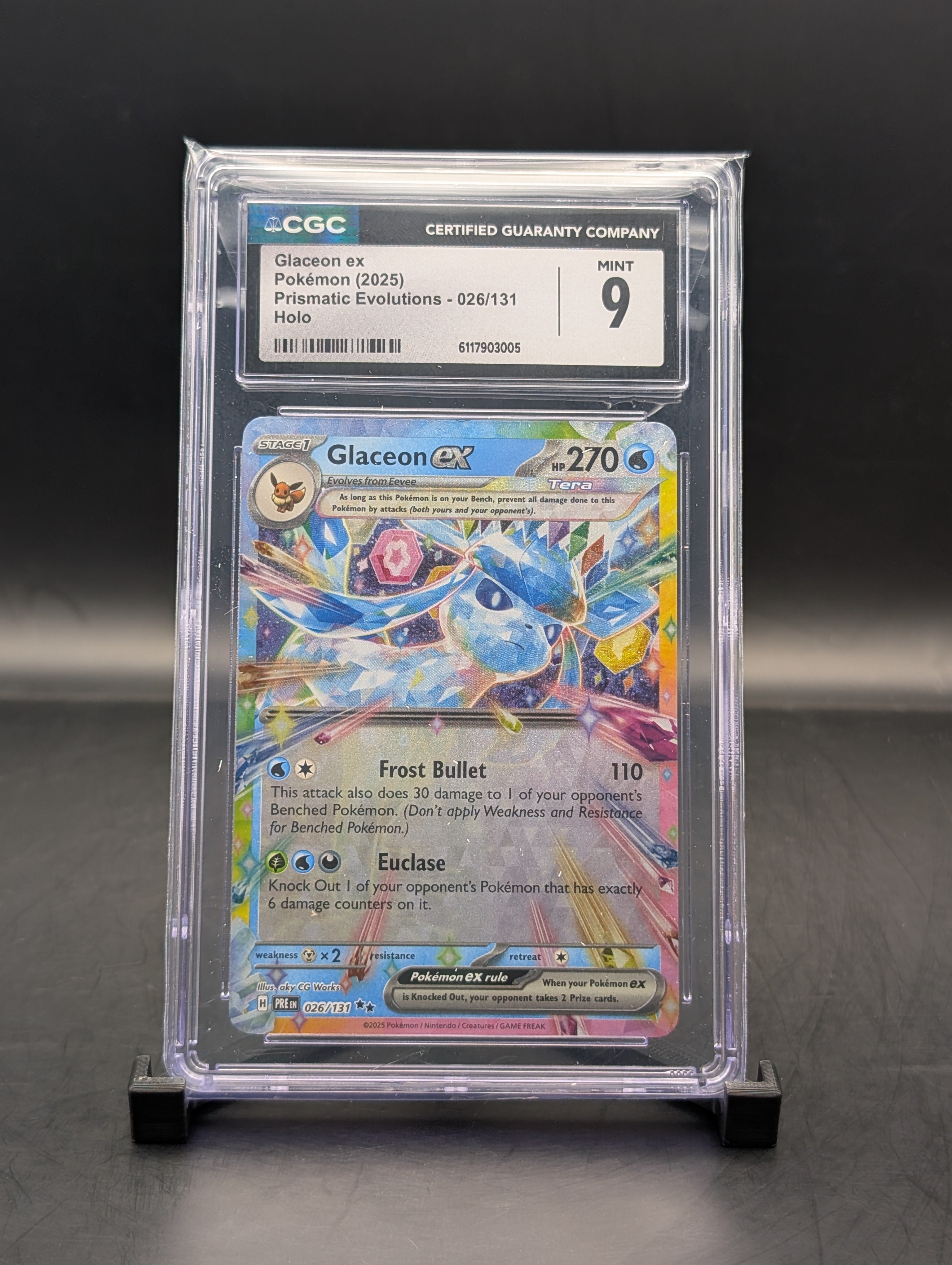 Pokémon Glaceon EX Holo CGC 9