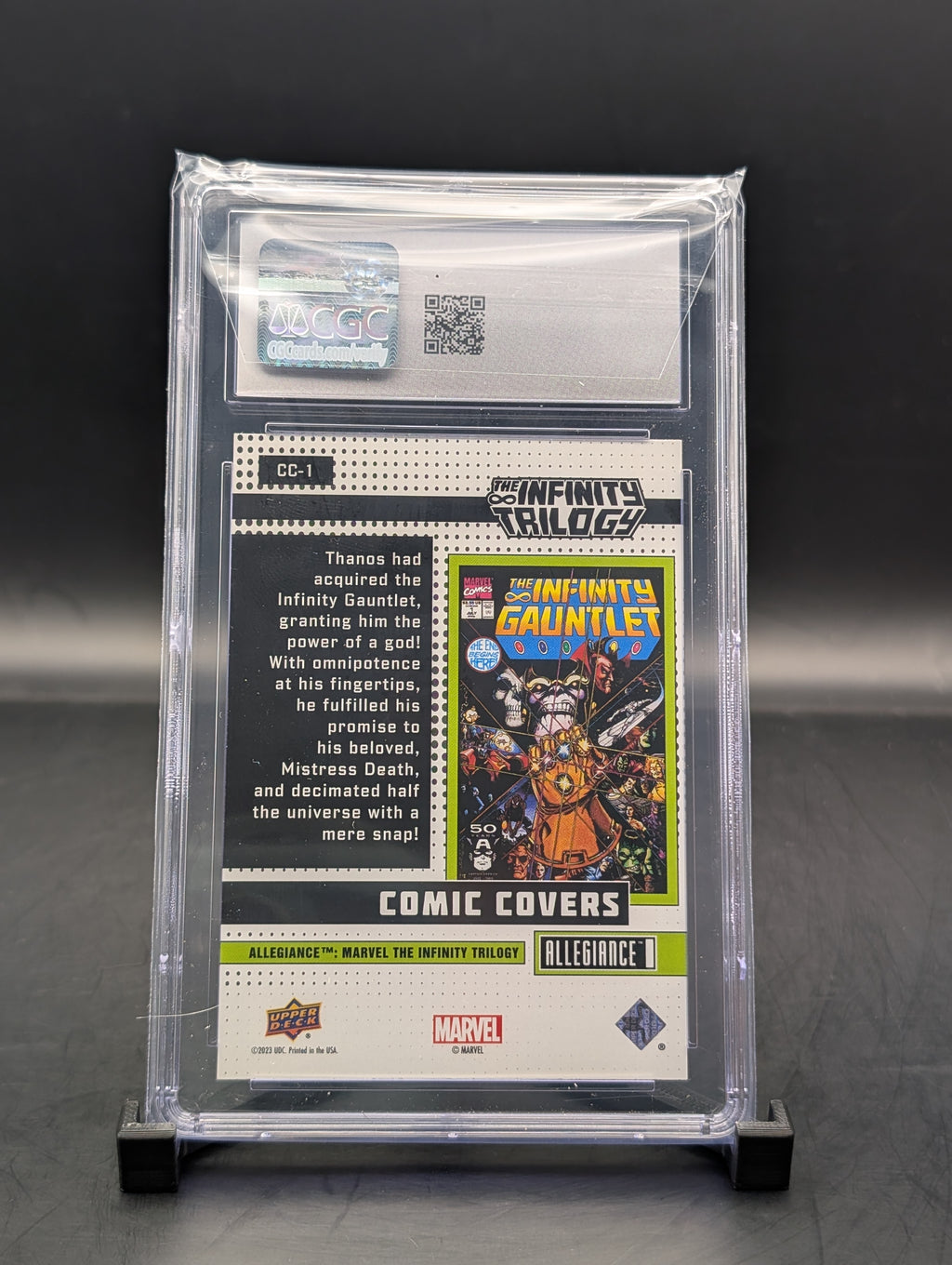 Infinity Gauntlet Upper Deck #cc-1 comic cover Lenticular cgc 10