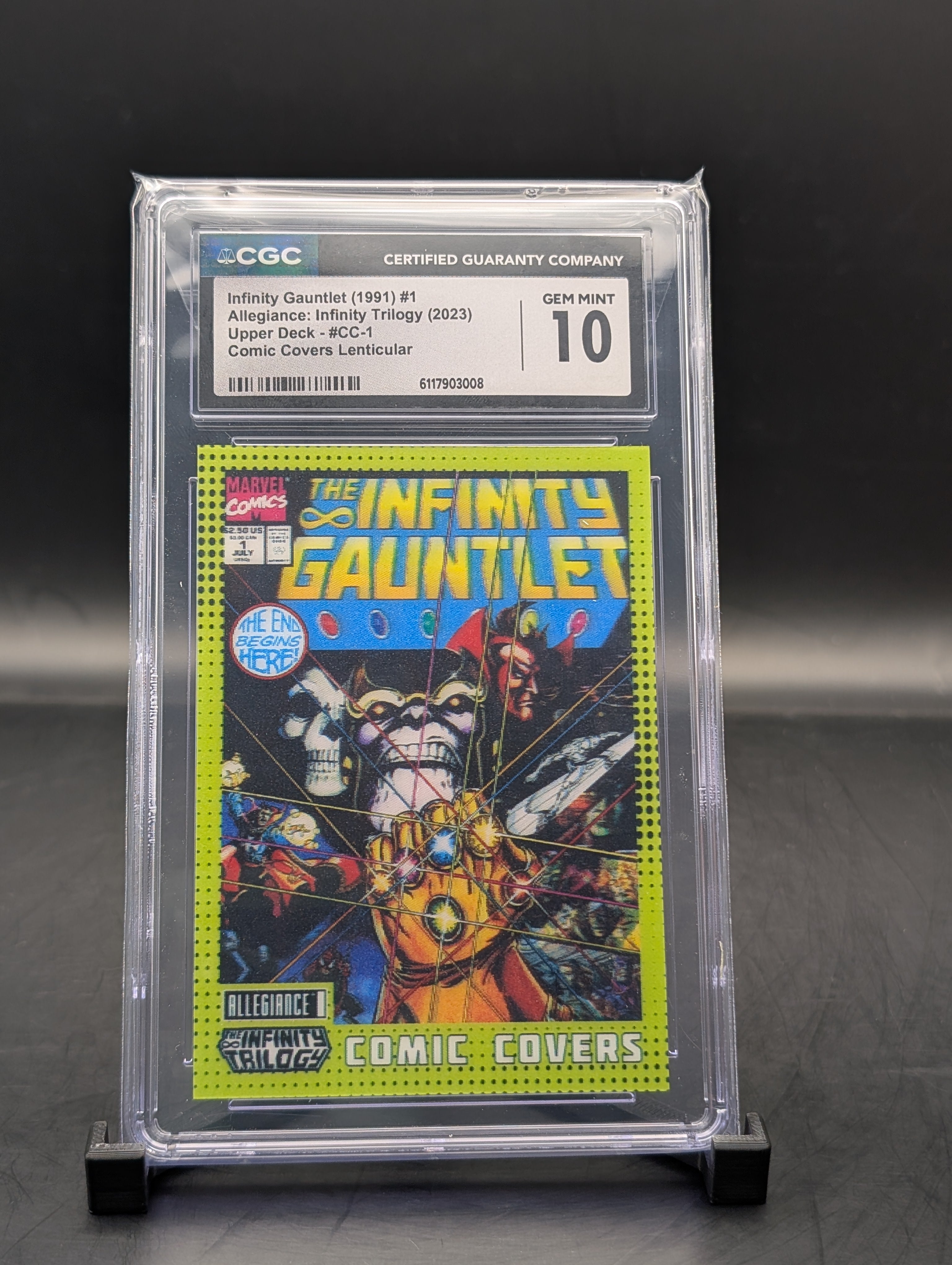 Infinity Gauntlet Upper Deck #cc-1 comic cover Lenticular cgc 10