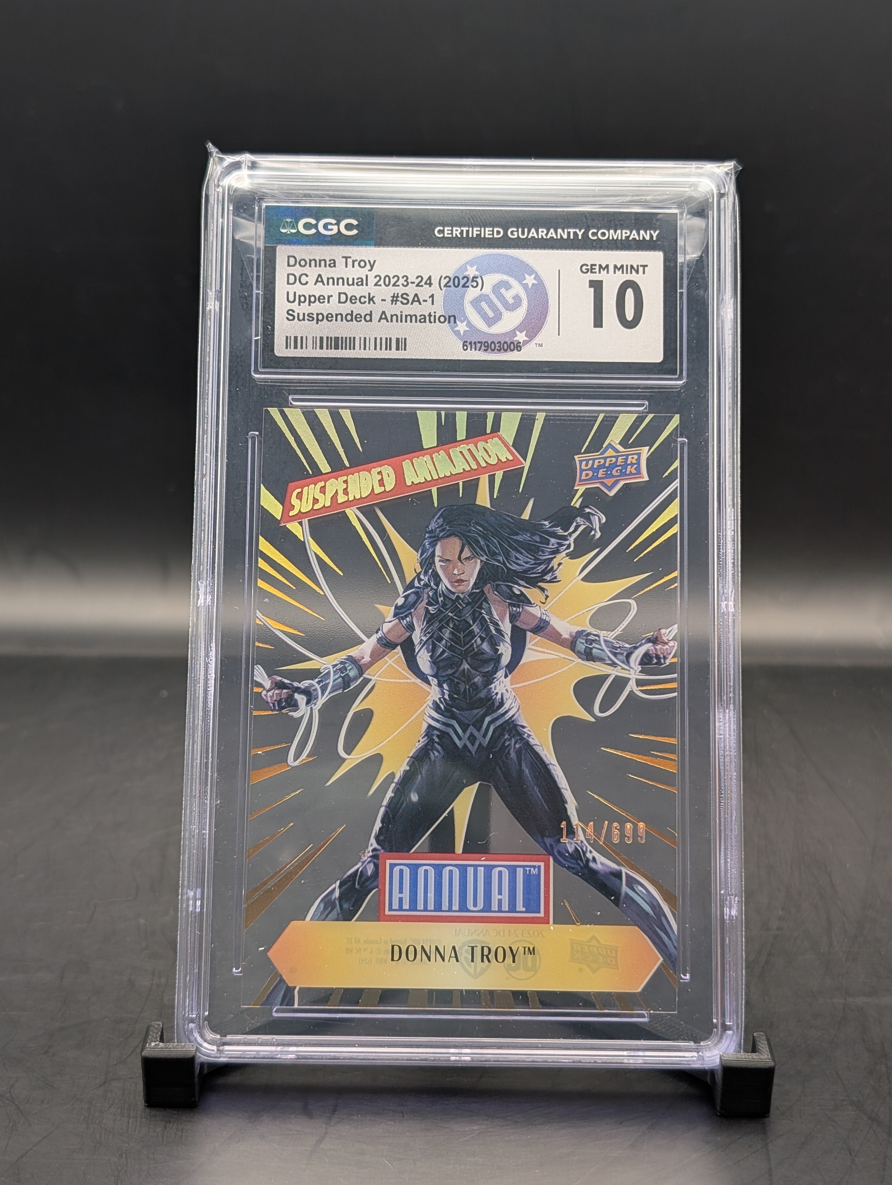 DC Annual Upper deck Donna Troy #SA-1 Suspended Animation CGC 10