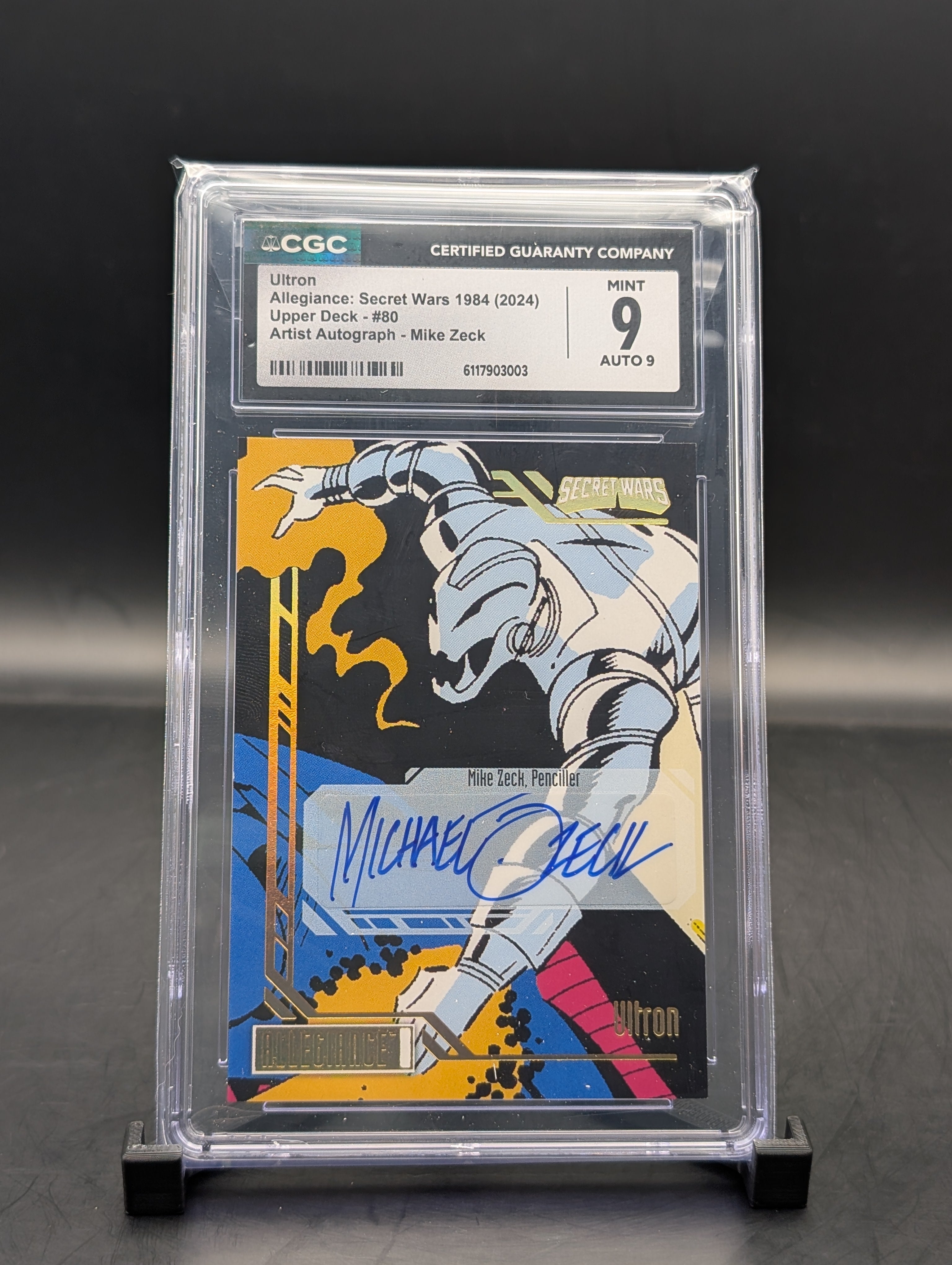 Ultron Upper Deck #80 Artist Autograph cgc 9
