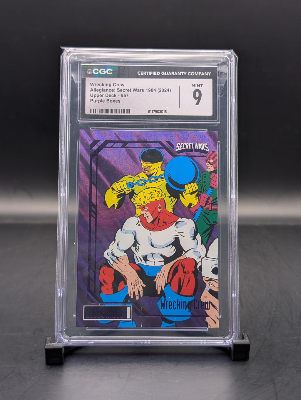 Wrecking Crew Upper Deck #57 Purple Boxes #53/99 cgc 9