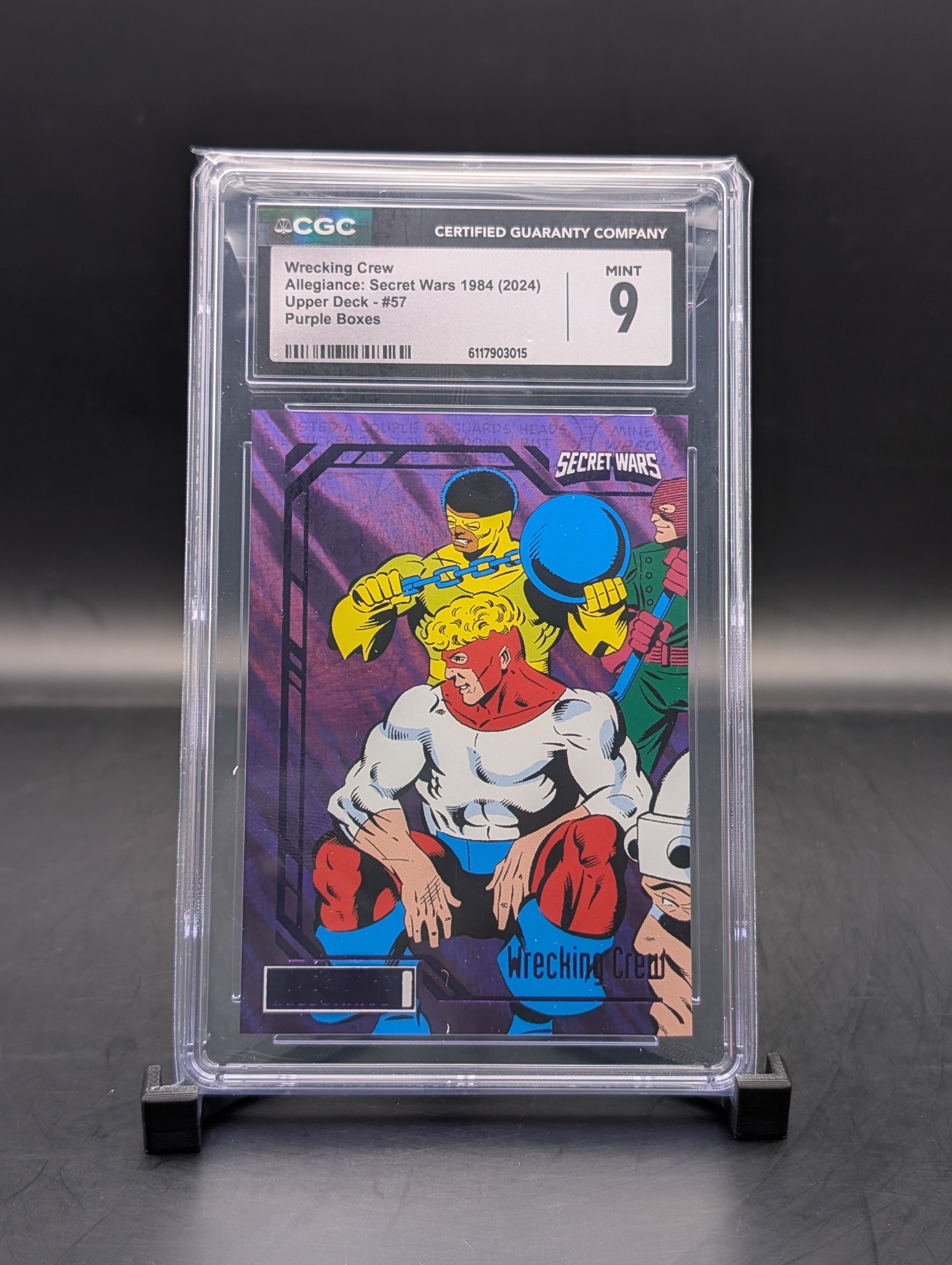 Wrecking Crew Upper Deck #57 Purple Boxes #53/99 cgc 9