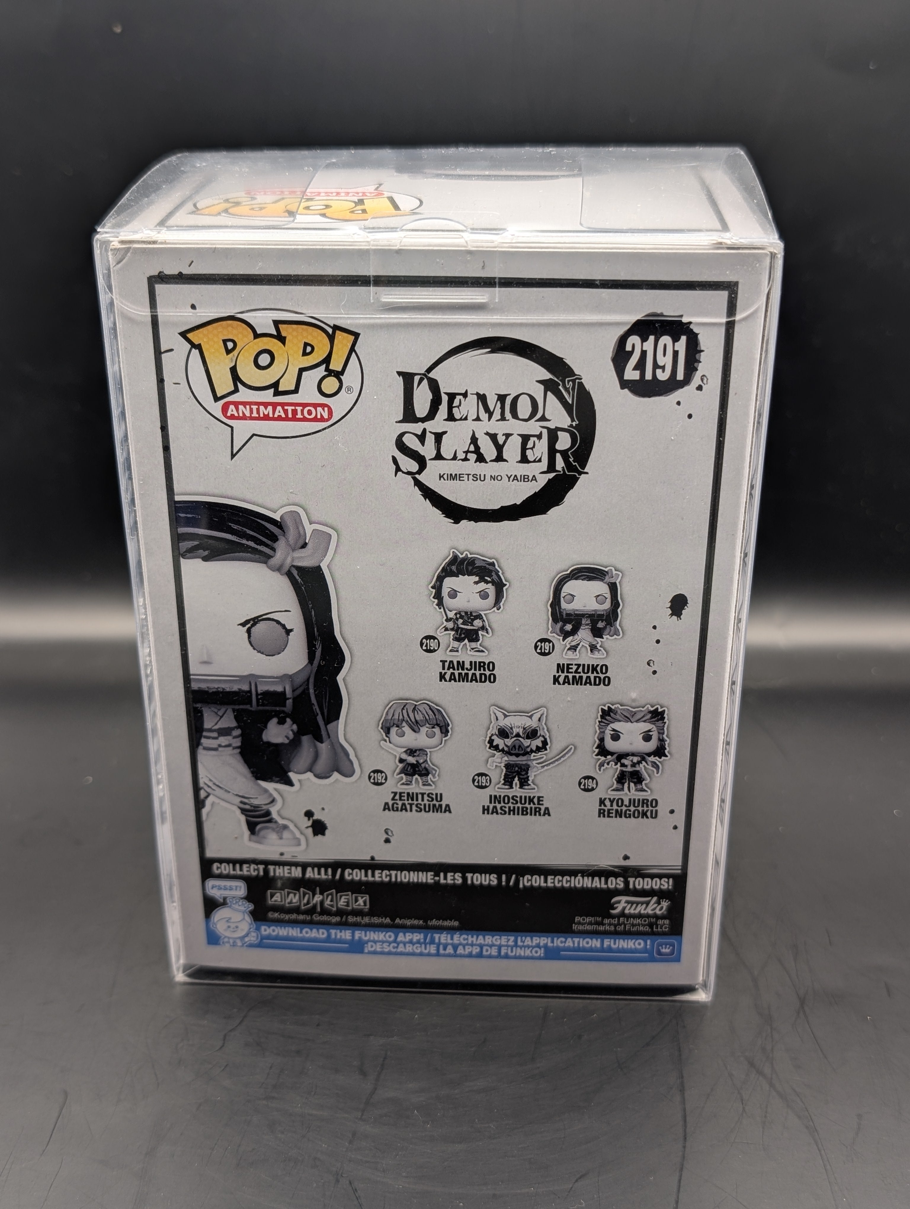 black and white nezuko kamado funko pop