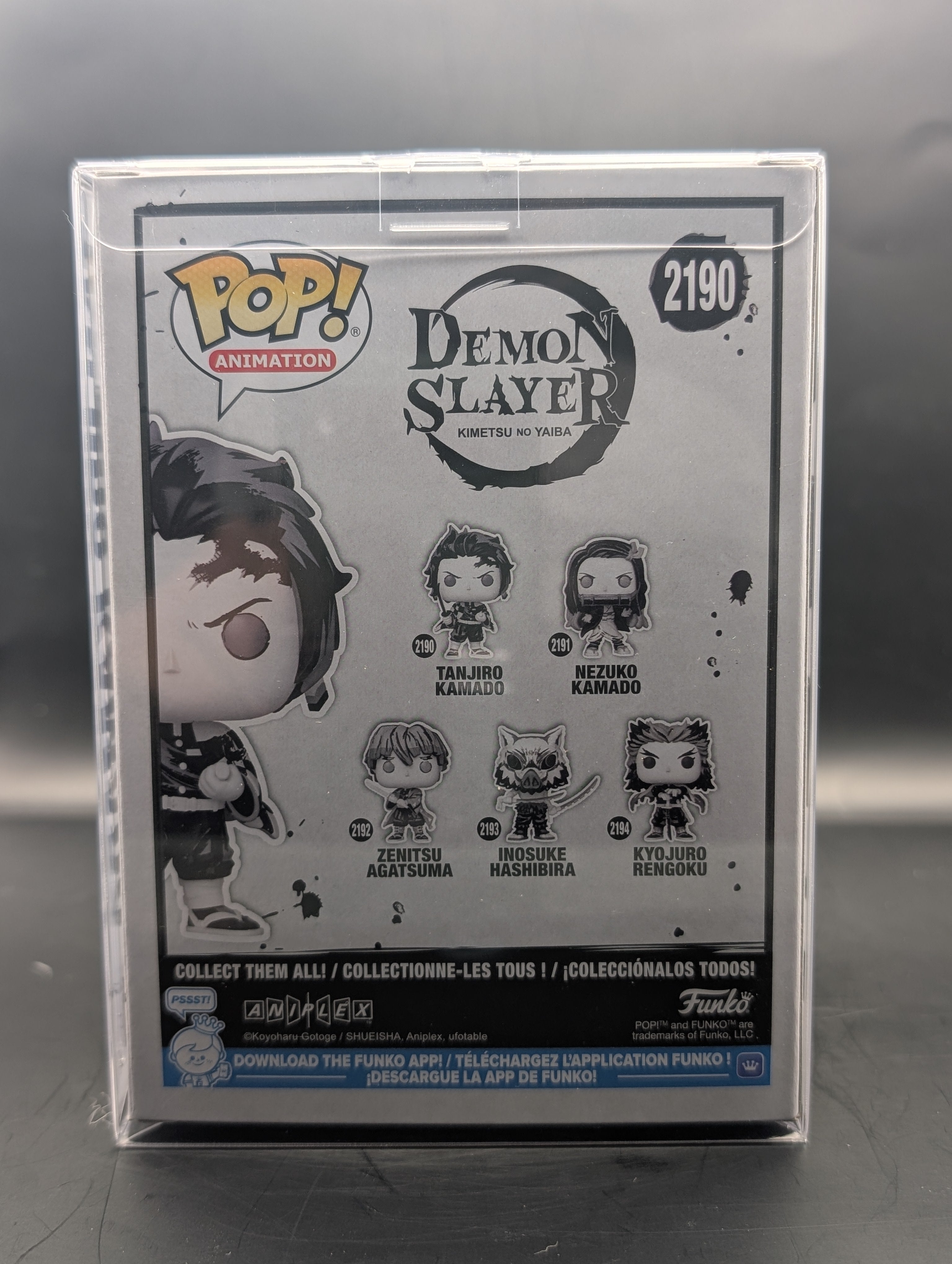black and white Tanjiro Kamado funko pop