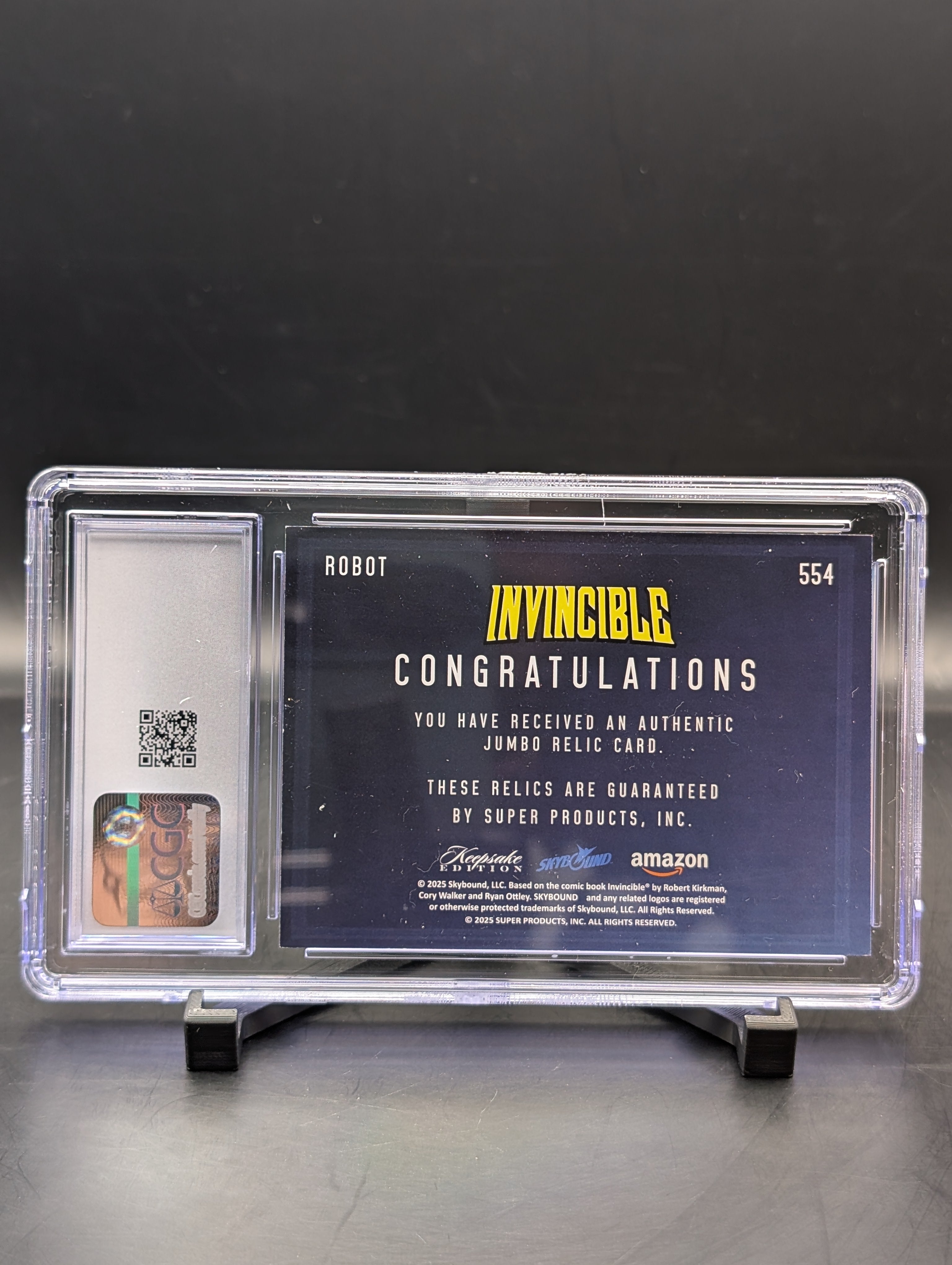 Keepsake Invincible Robot #554 Jumbo Relic - Black CGC 6.5