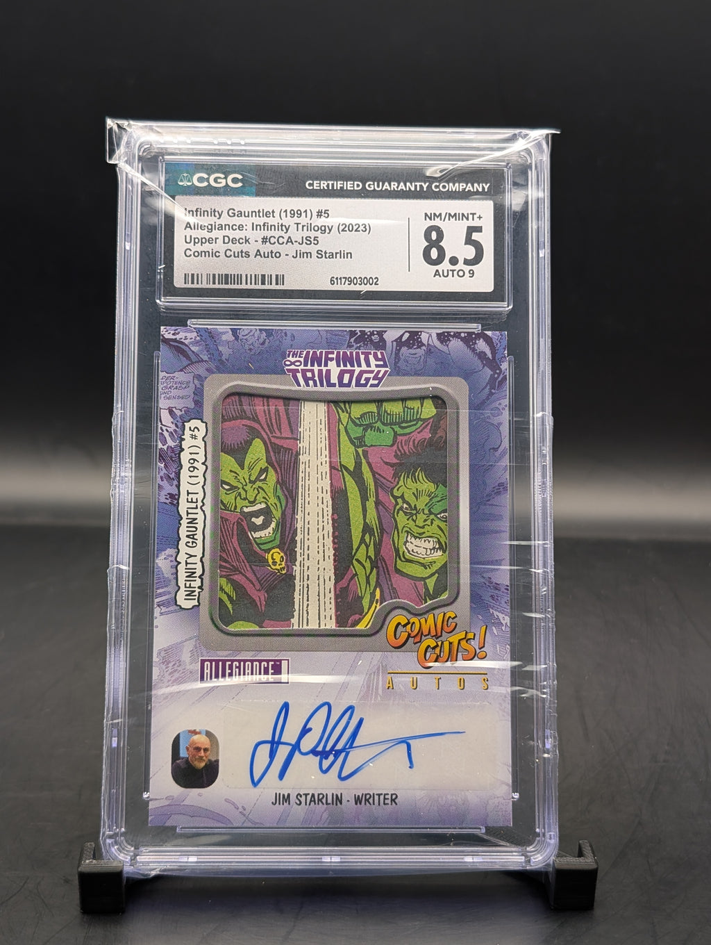 Infinity Gauntlet #5 Upper Deck #CCA-JS5Comic Cut Auto cgc 8.5
