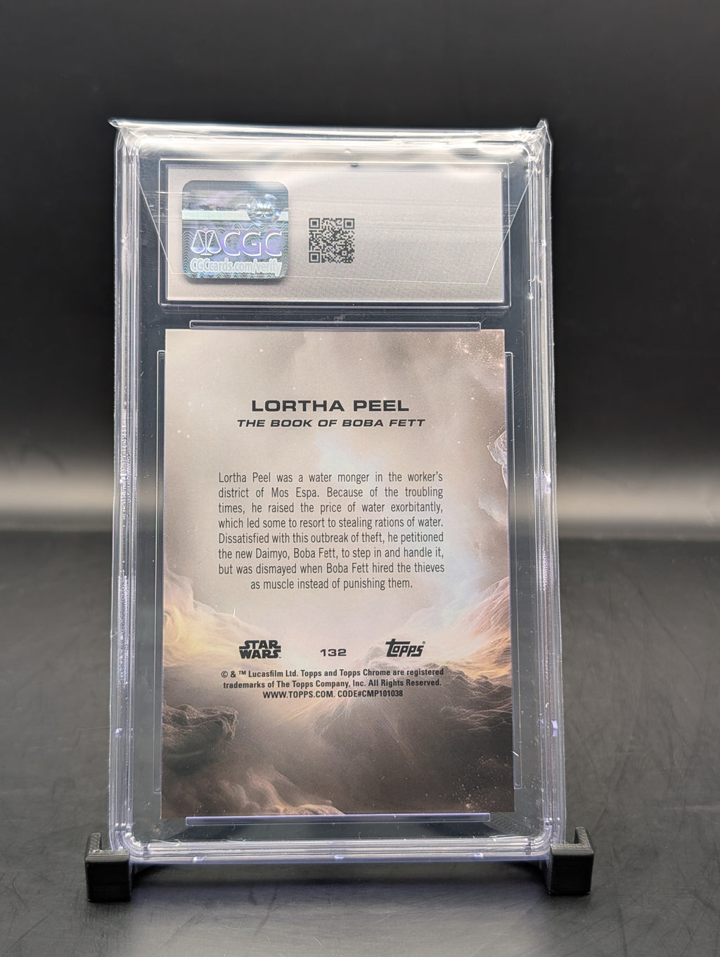 Star Wars Chrome Lortha Peel #132 Kashyyyk Green Refractor #45/99 cgc 10