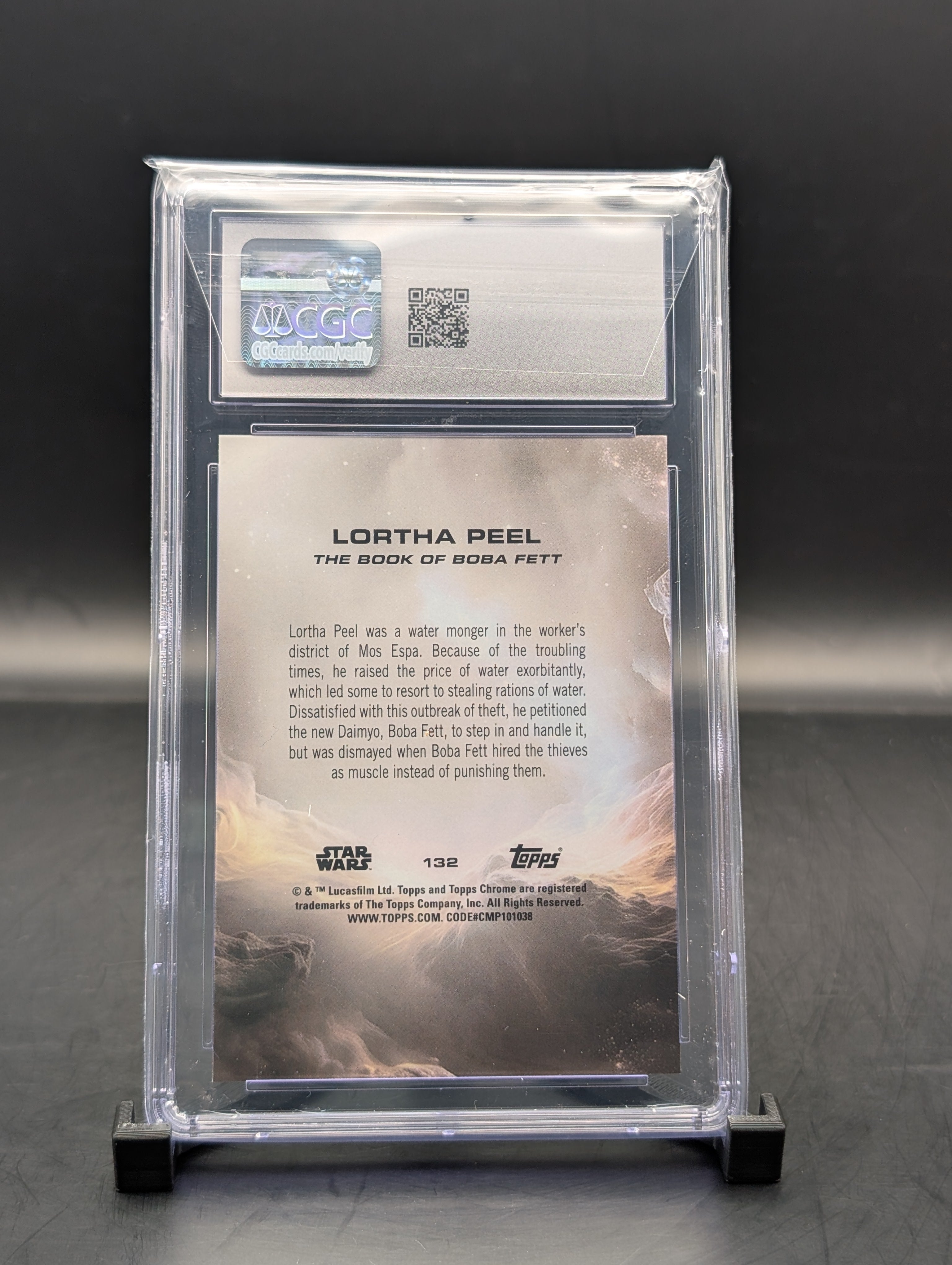 Star Wars Chrome Lortha Peel #132 Kashyyyk Green Refractor #45/99 cgc 10