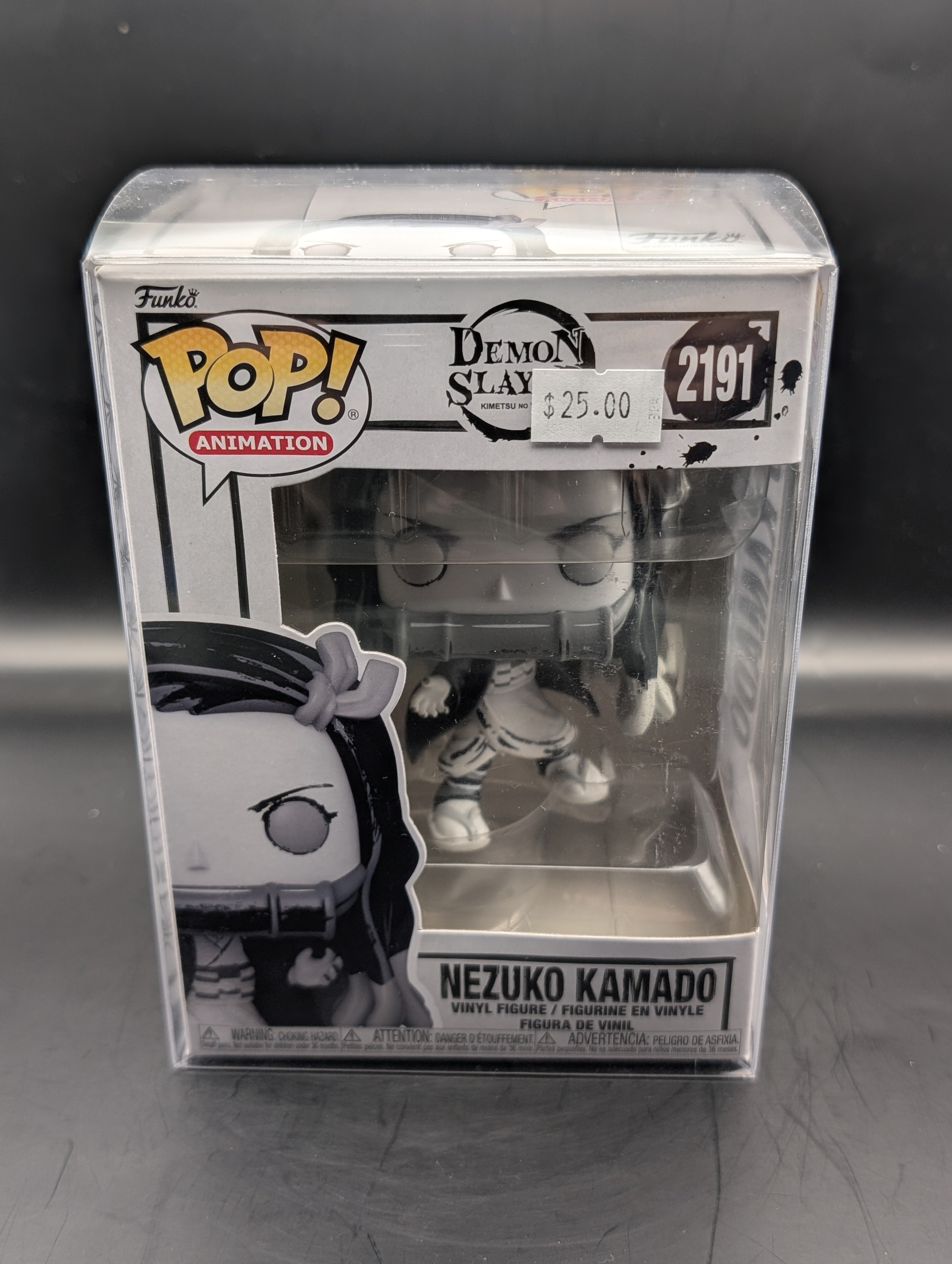 black and white nezuko kamado funko pop