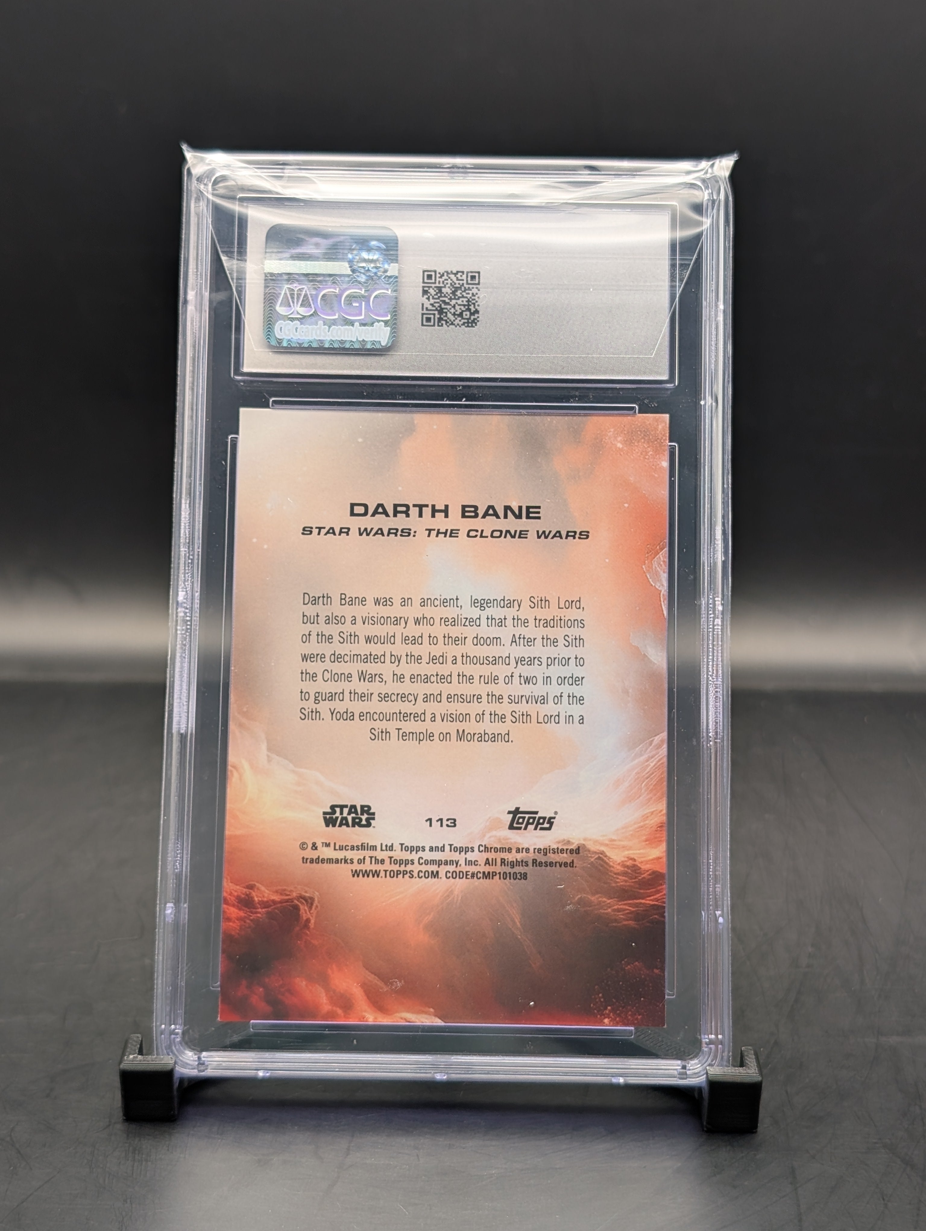 Star Wars Chrome Darth Bane #113 Kashyyyk Green Refractor #91/99 cgc 9