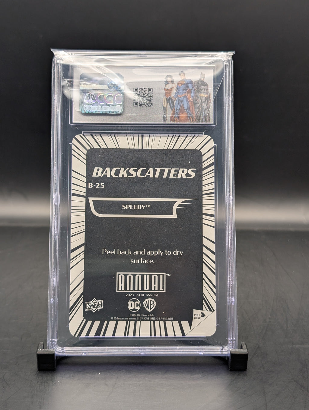 DC Annual Upper deck Speedy #B-25 Backscatters CGC 9